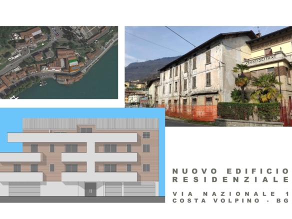 Commercial Building For Sale in front of Lake Iseo Lovere Italy