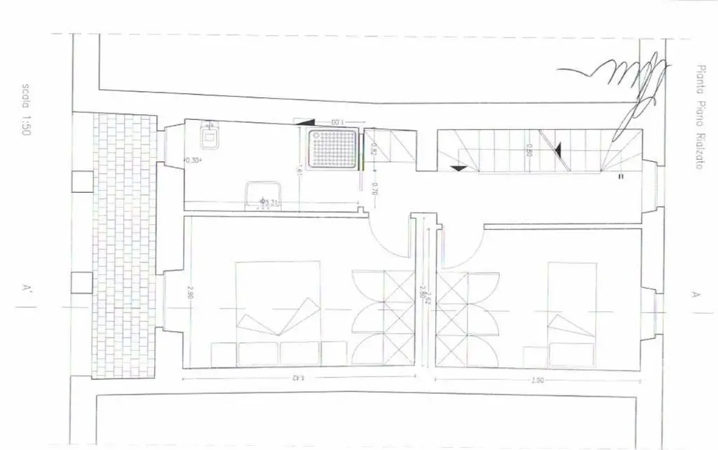 3 Bed Terraced house For Renovation For Sale In Vallespecara Italy