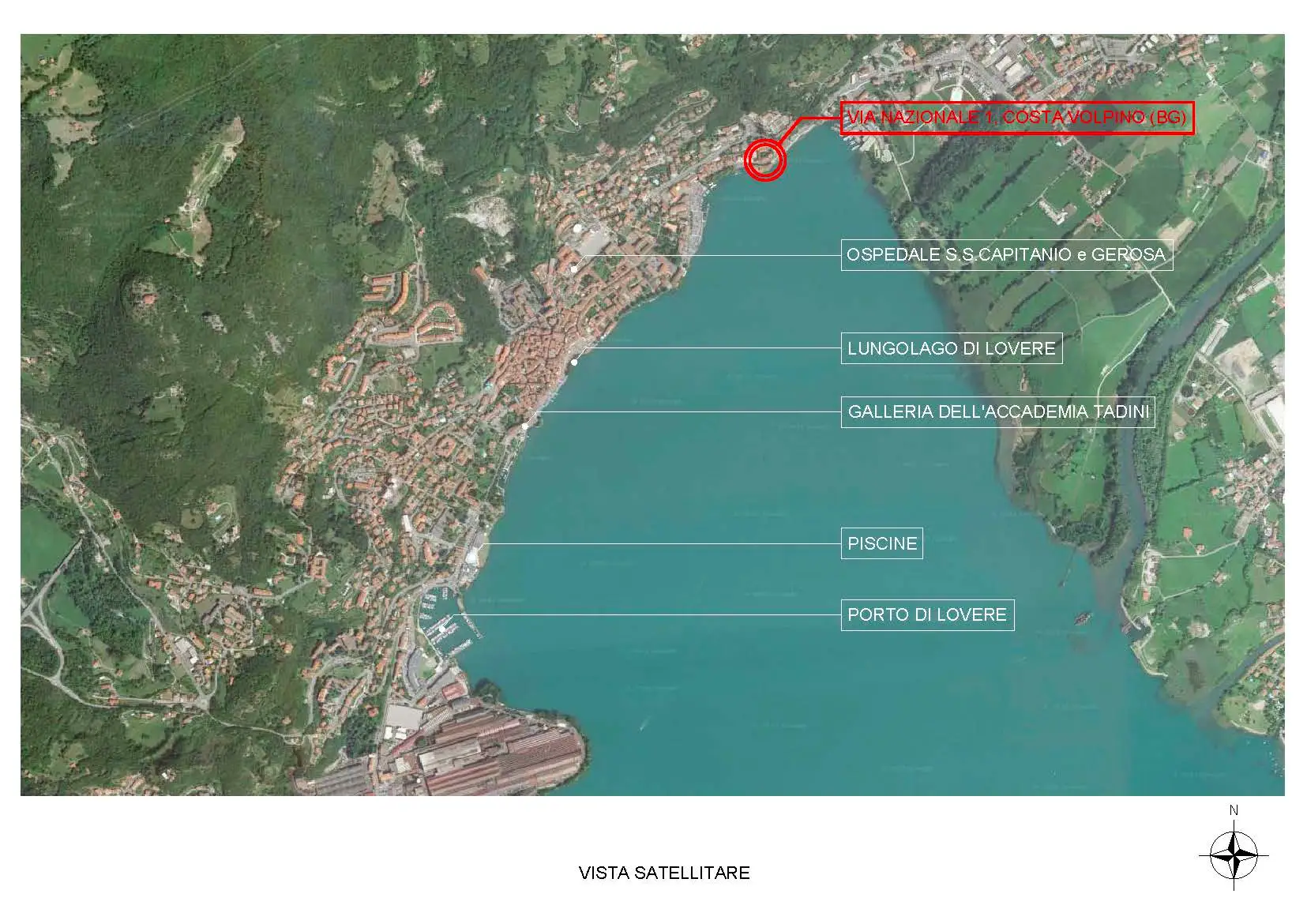 Commercial Building For Sale in front of Lake Iseo Lovere Italy