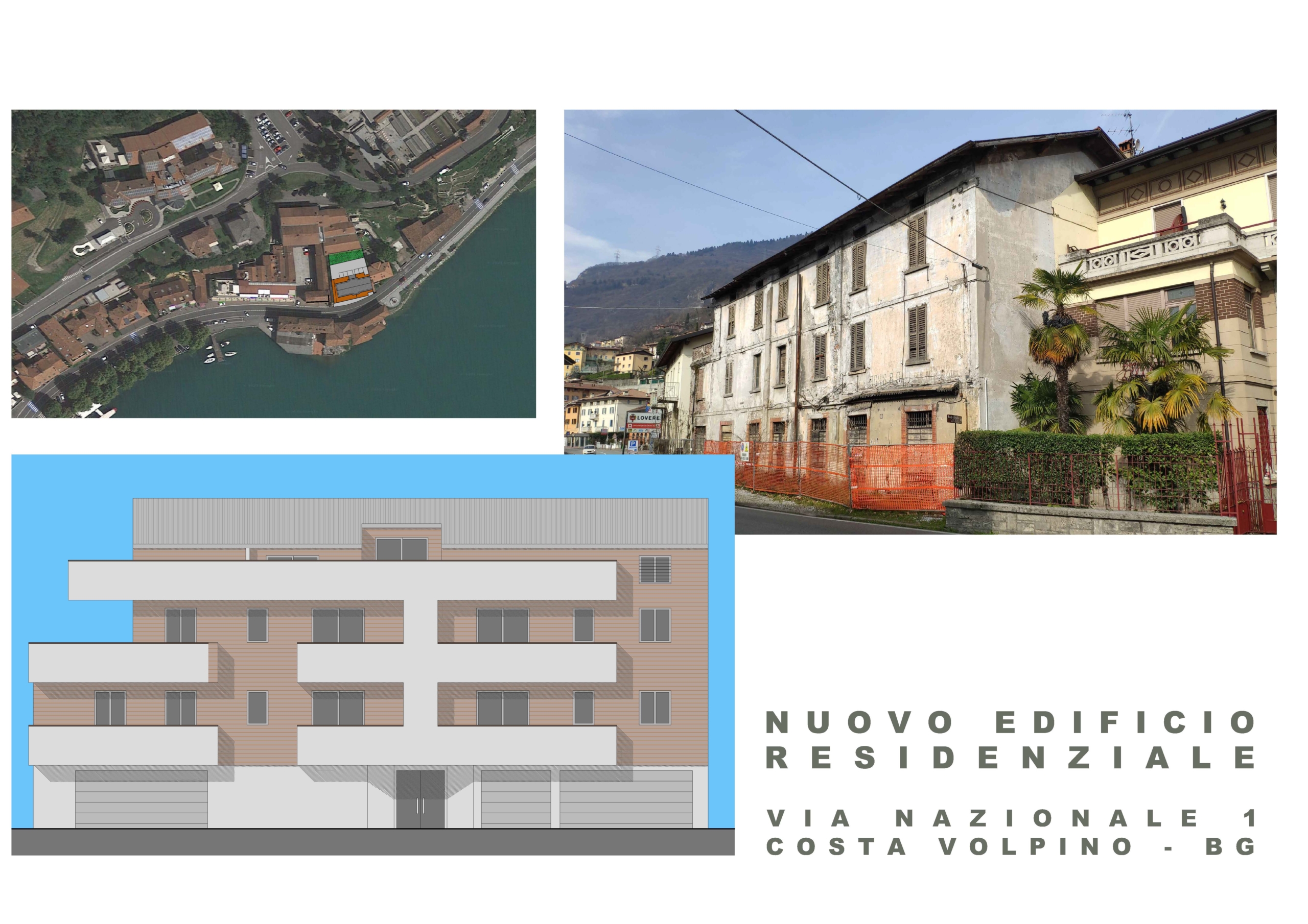 Commercial Building For Sale in front of Lake Iseo Lovere Italy