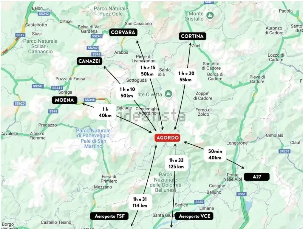 Excellent 2 Bed Penthouse for Sale In Agordo Dolomites Italy